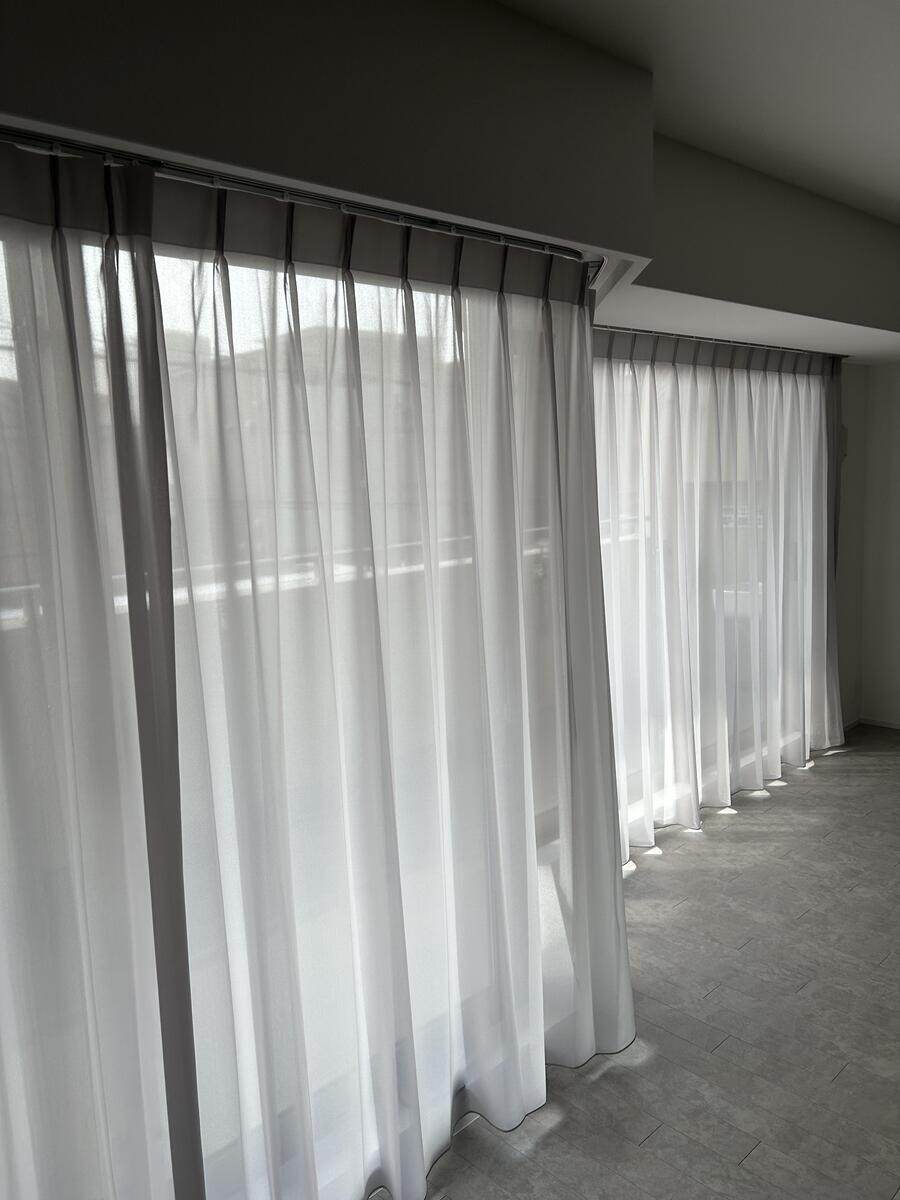 パリス レースカーテン JE-88010 ブルーグレー