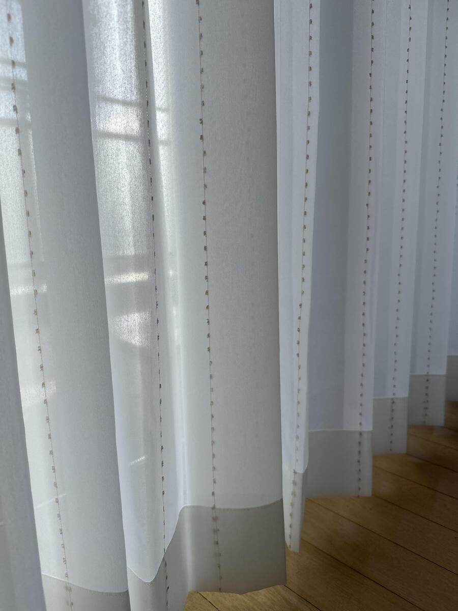 【遮像・UVカット・遮熱】ウィッシュ レースカーテン JE-67248R ゴールド