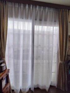 【ミラー・遮像・UVカット・遮熱・防蚊】ティーカ レースカーテン JD-75031 ホワイト