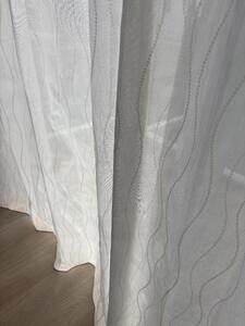 【ミラー・遮熱・UVカット】ウェーブ レースカーテン JD-68009R ベージュ