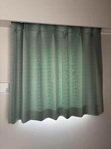 ギザギザ カーテン JD-19174 グリーン